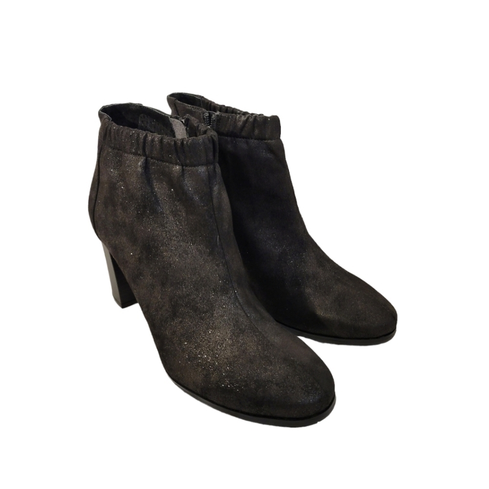 Antelope Black Shimmer Ankle Boots Like New